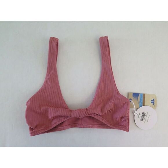Tori Praver Kaye Rose Ribbed Scoop Neck Bikini Top Size XS $99 - Picture 1 of 9
